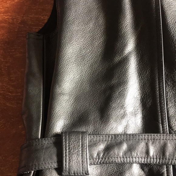 Leather Biker Vest - Picture 10 of 17